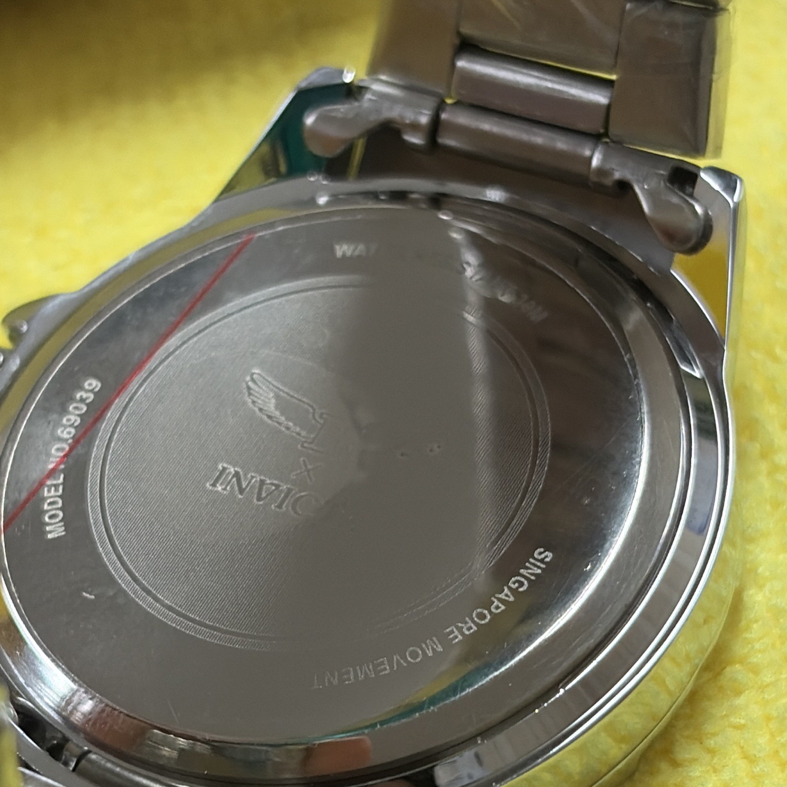 Invicta Quartz Analog Silver Dial Steel Bracelet Stick Indices WR 100m Box