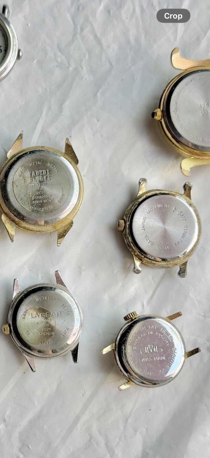 Vintage Women’s Watch Lot 9 Quartz Watch Heads Untested Parts Repair