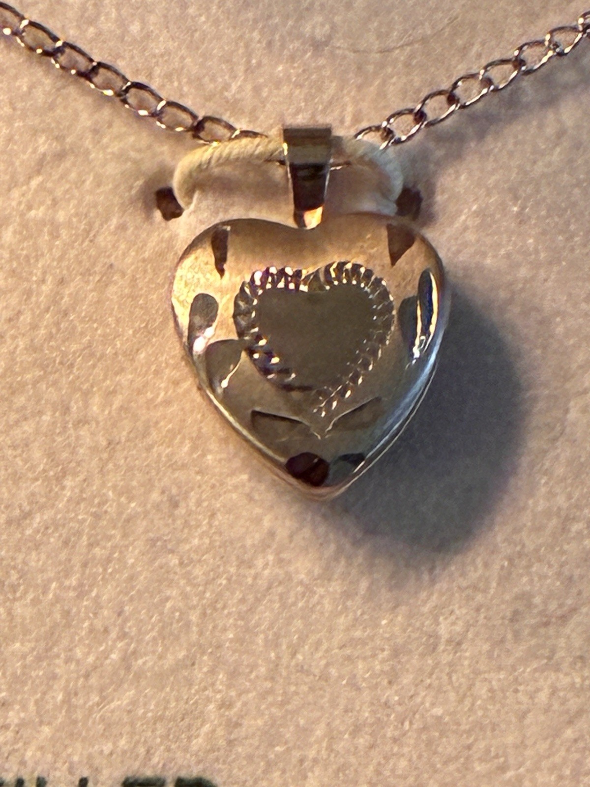 Vintage 14k Gold Filled Heart Locket 13in Chain. New In Box