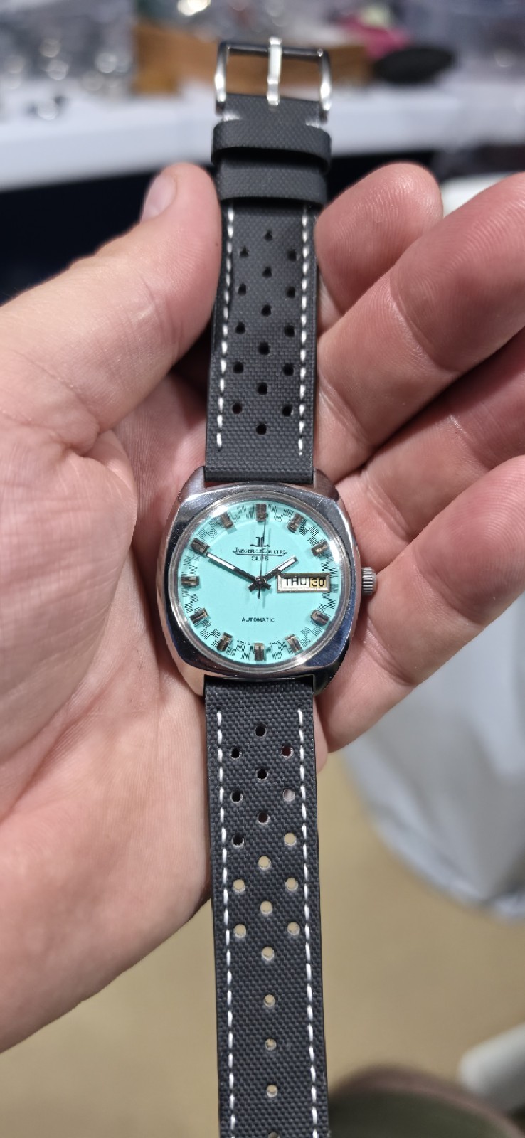 Vintage Jaeger-LeCoultre Club Tiff-Blue Dial Original 1916ETA Swiss Movement