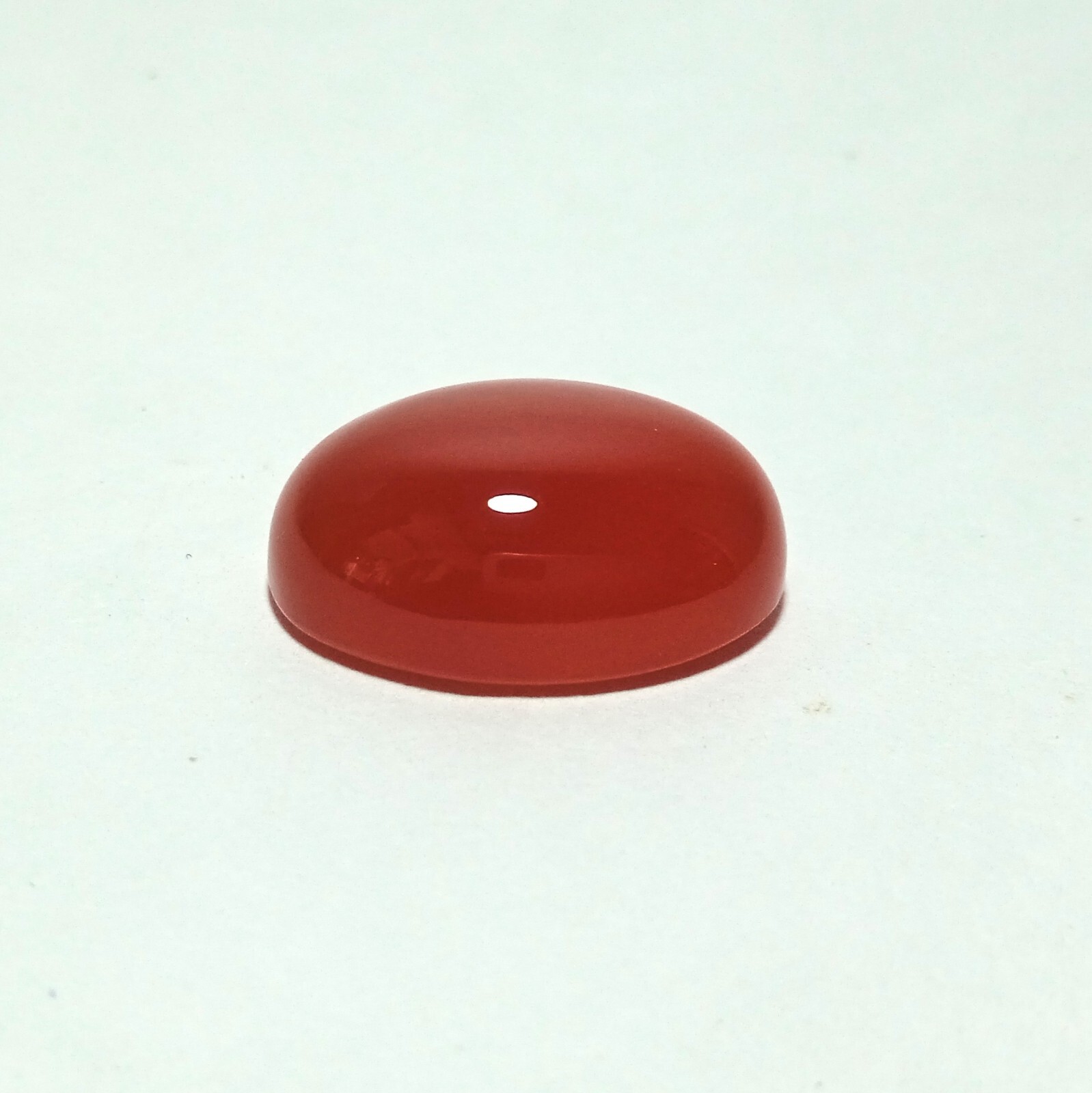 12.5 Carat 18×13.3×7 MM Natural Orange Onyx Oval Shape Cabochon Gemstone