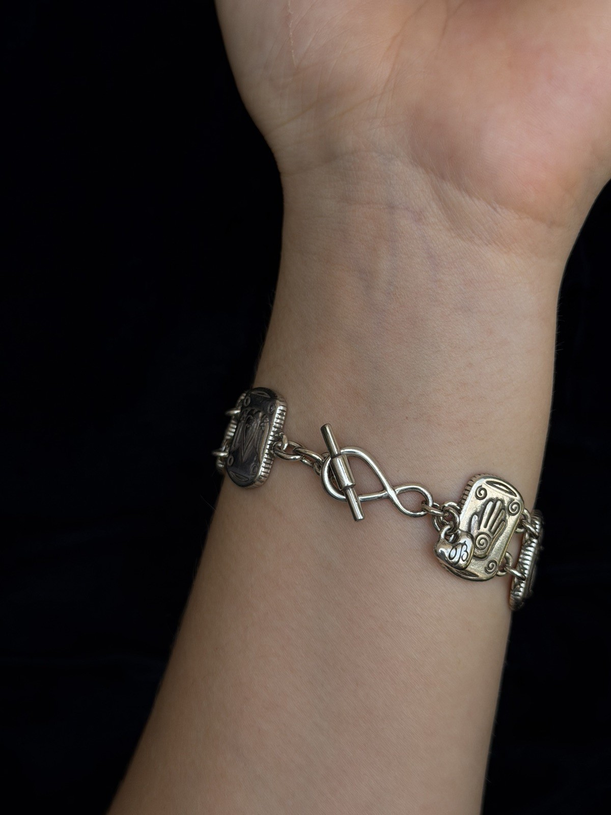 Brighton Tree of Life Toggle Bracelet | Silver Tone | Vintage Charm Bracelet