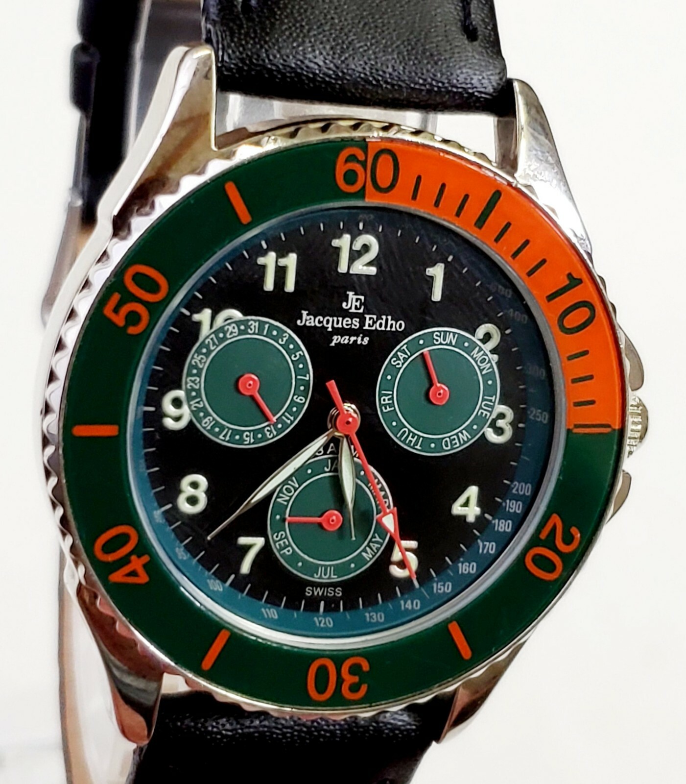 RARE,UNIQUE Men’s SWISS MULTIFUNCTION Watch JAQUES EDHO 790/4E