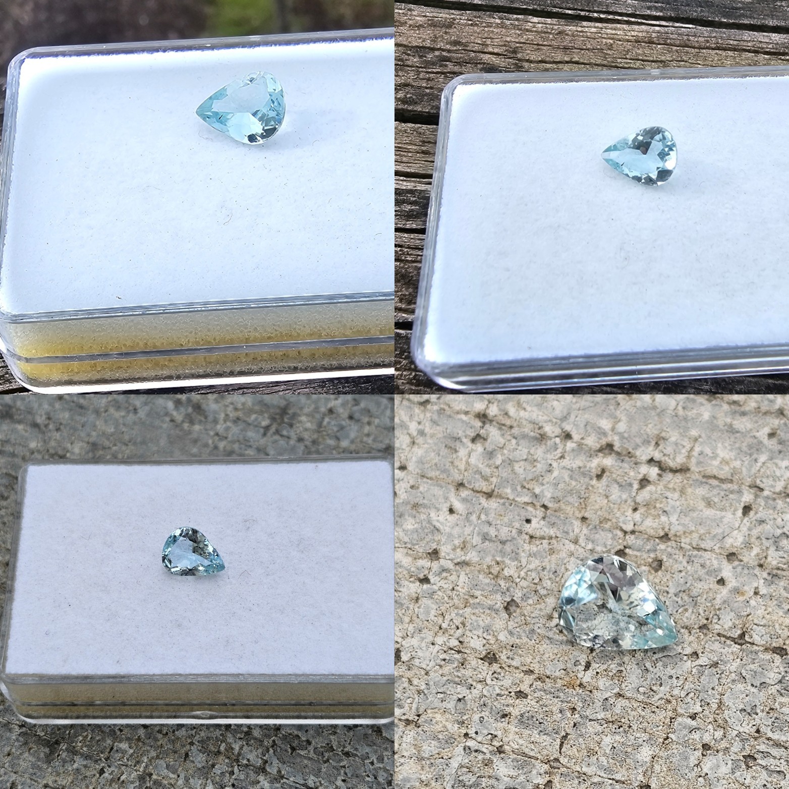 Aquamarine 8.9×6.9mm Pear Shape Loose Gemstone!