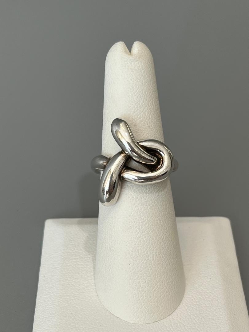 Angela Cummings AC STUDIO Sterling Silver 925 Modernist Knot Twist Ring Size 6