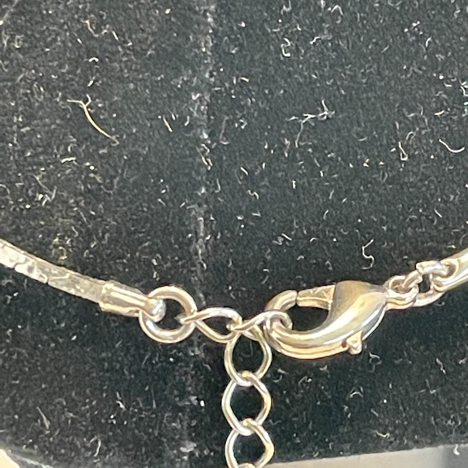 Silver Toned Choker Necklace Clear Rhinestones 16″ Plus 4″ Extender