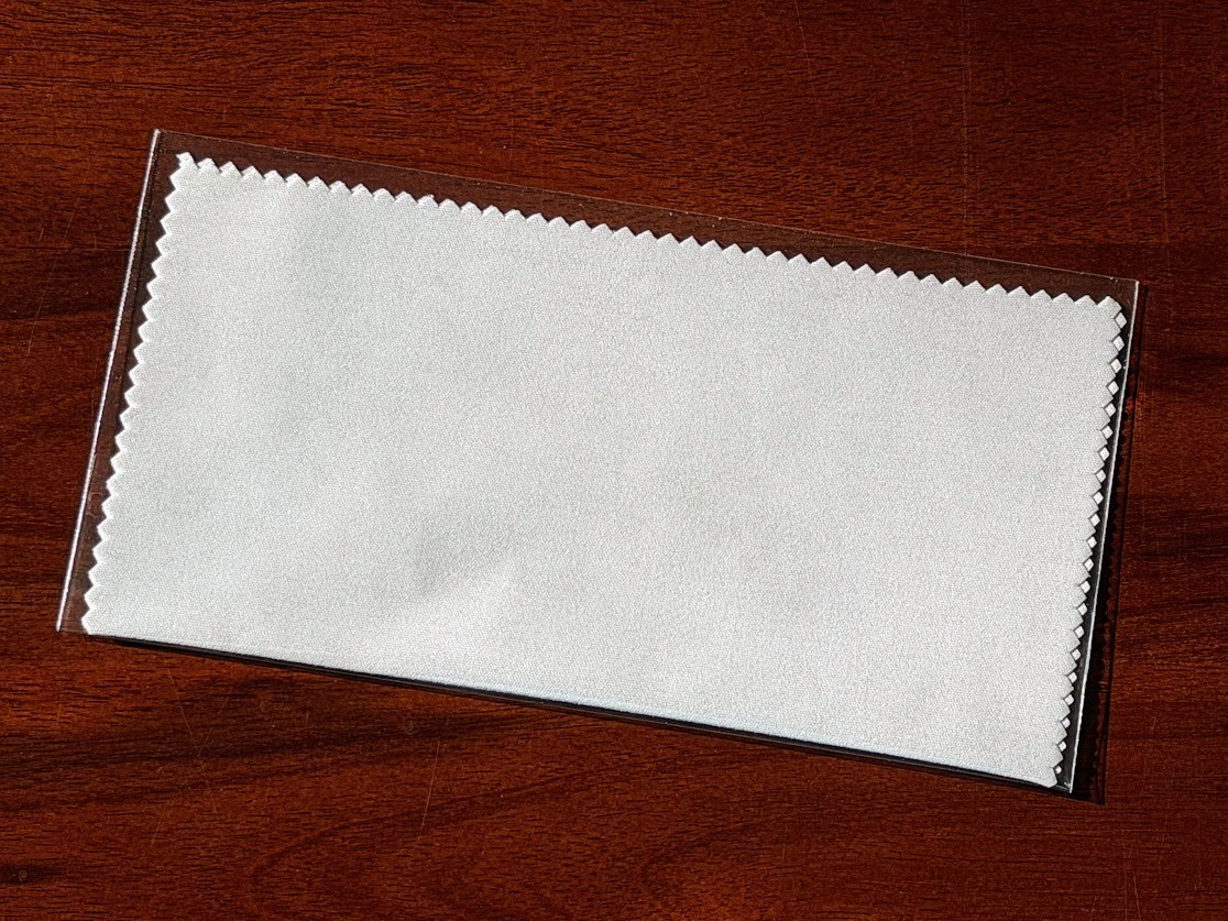 Microfiber Cleaning Cloth Safe for Watches Jewelry Glasses Screens, Gray, 6x6in