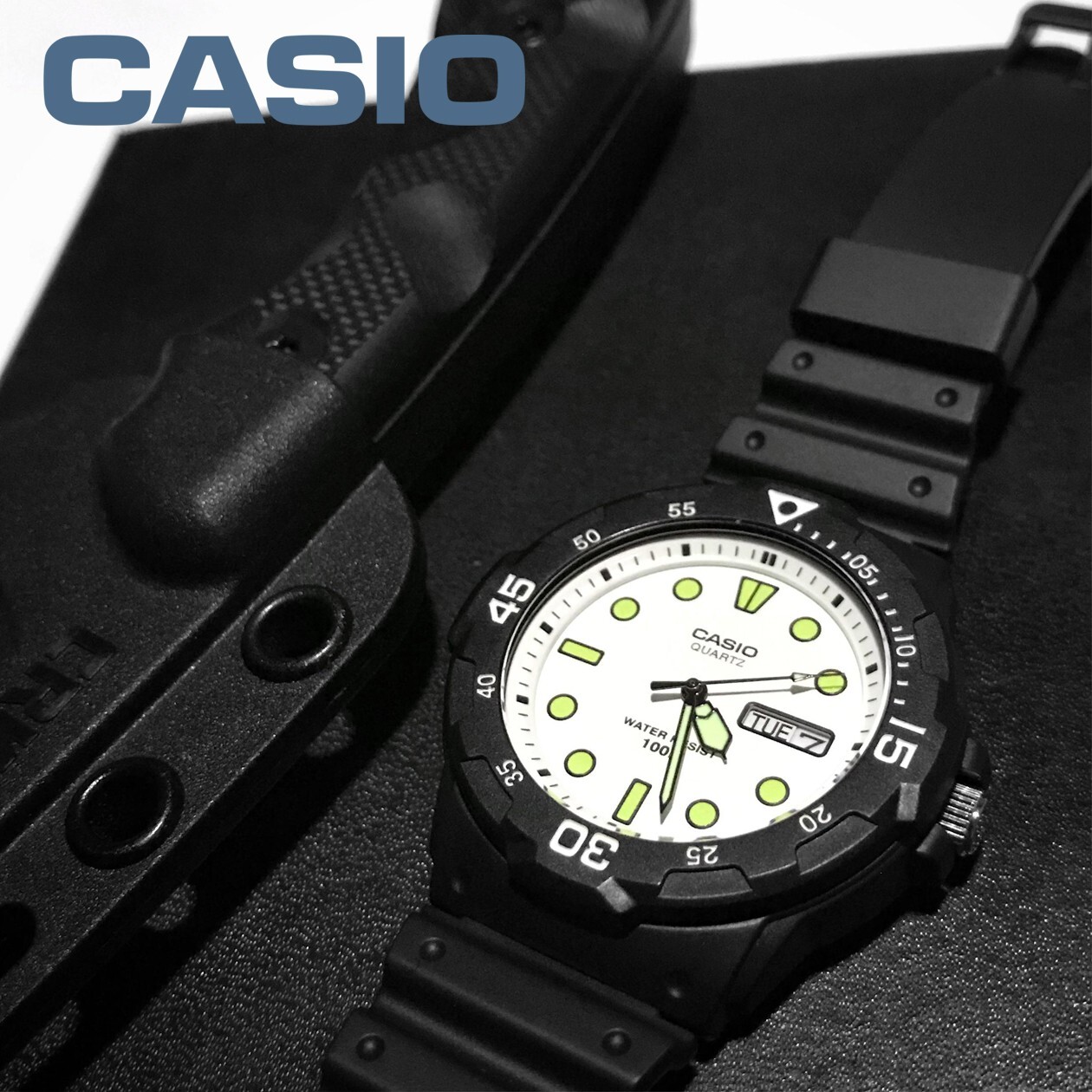 CASIO MRW-200HJ-7EJH Divers Style Watch 100m (10ATM) White Dial