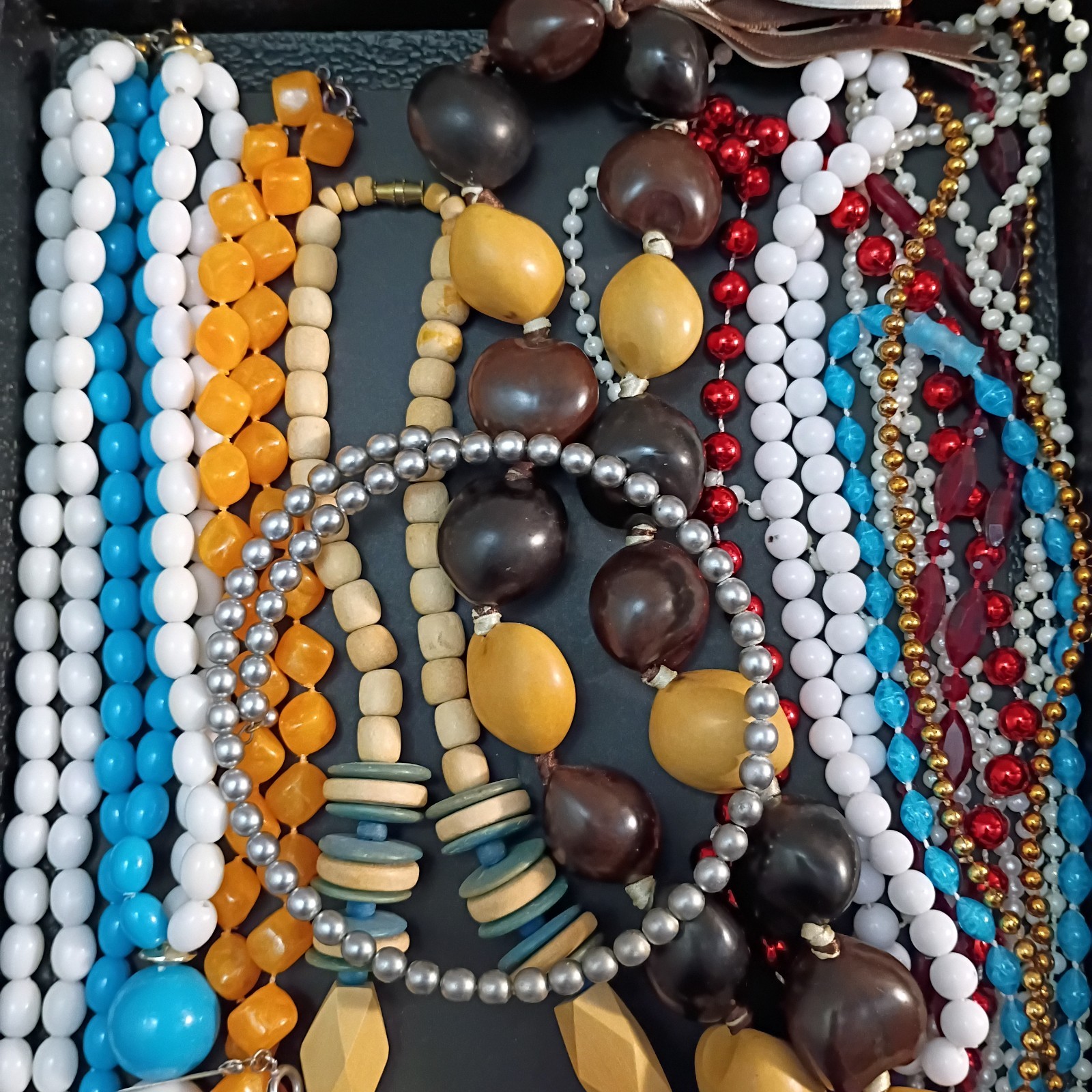 Venetian Glass Beads Necklaces & Other Vtg-Now Jewelry Lot