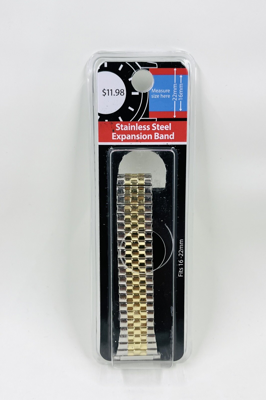 Stainless Steel Expansion Watch Band 16mm to 22mm Gold & Silver Brand New