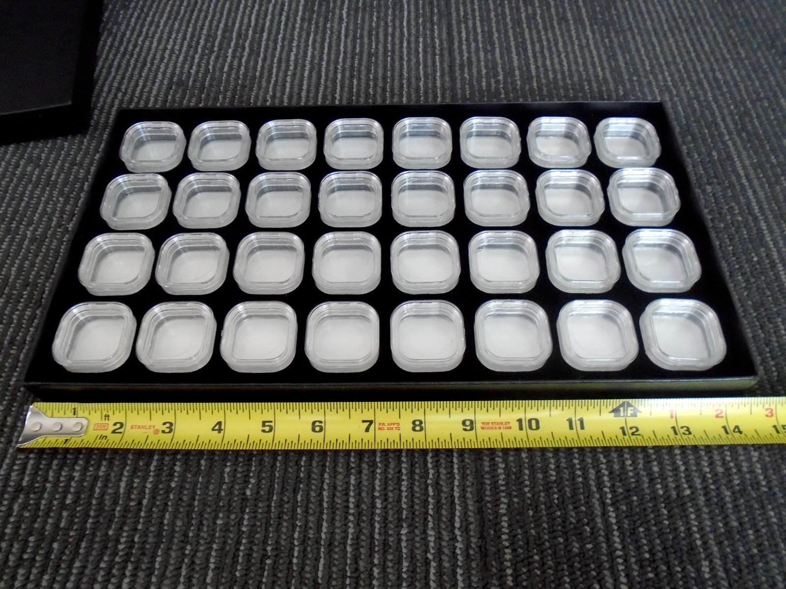 Jewelry Display Square Jar Tray Gemstones Beads Plus Gemstone Guide Book
