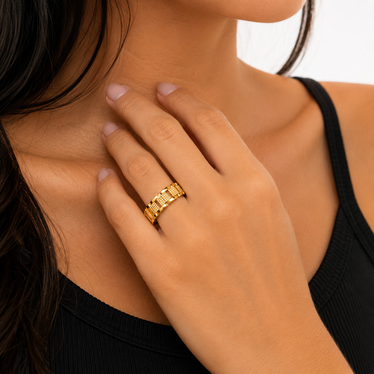 Italian 1/200 14k Yellow Gold Oro RLX Band Ring Anillo Men Women Sz 8 Men Women