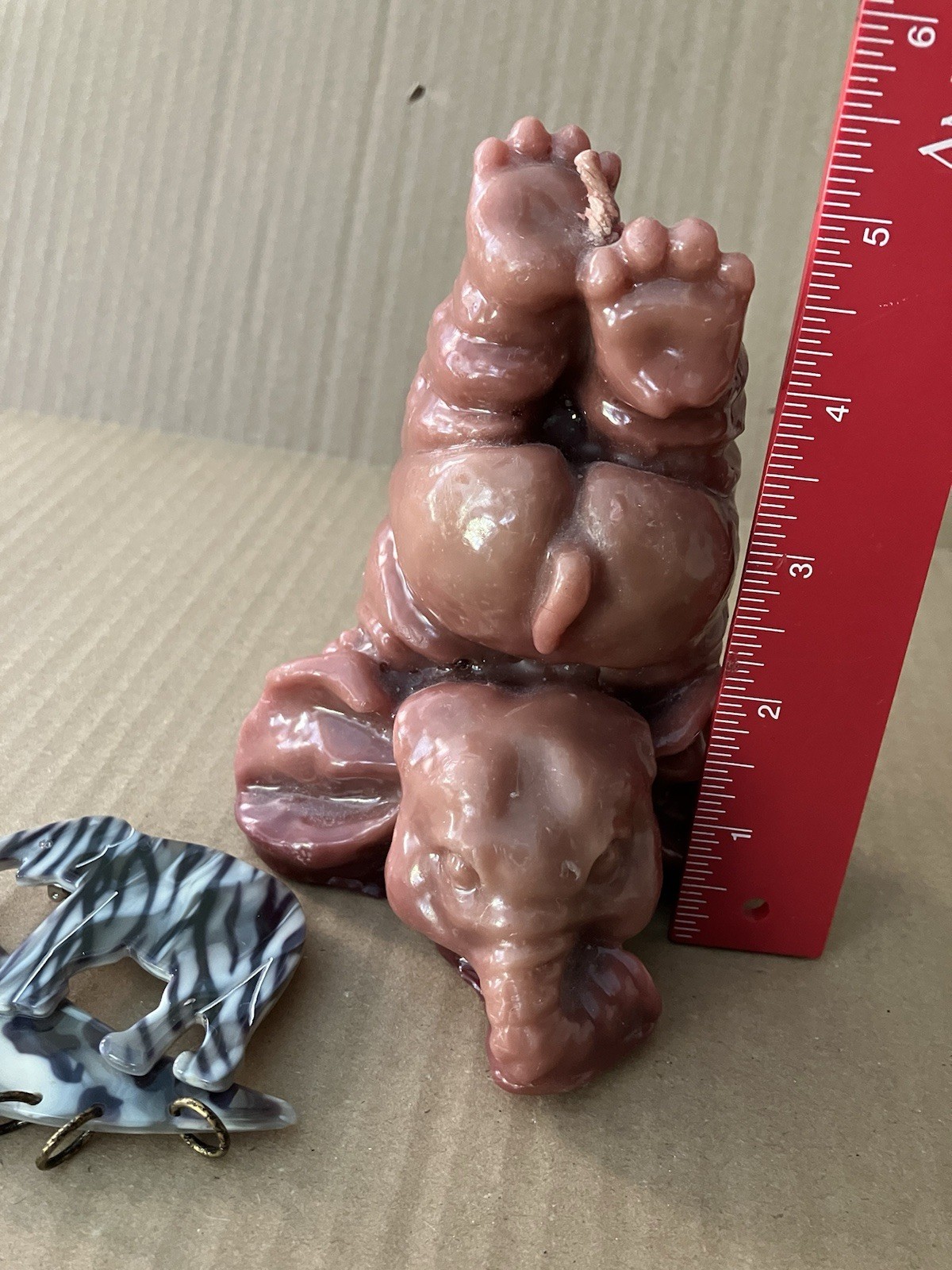 Vintage Candle Unscented Elephant And Vintage Brooch Elephant Lot