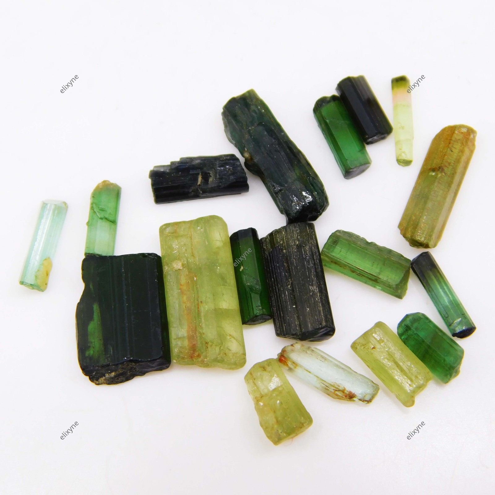 32.70 Ct Natural Green Tourmaline Certified Untreated Rare Gemstone Lot Rough