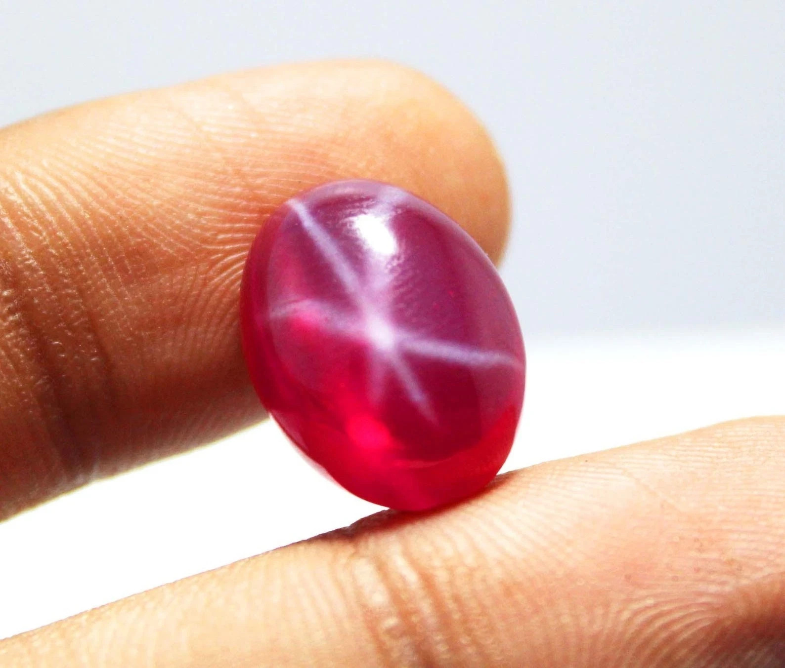 20 Ct Natural Star Ruby Oval Cabochon Red Gemstone Certified Loose