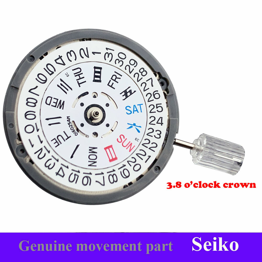 24 Jewels Japan NH36A Automatic Watch Movement Fit Crown at 3.0 &3.8 o’clock