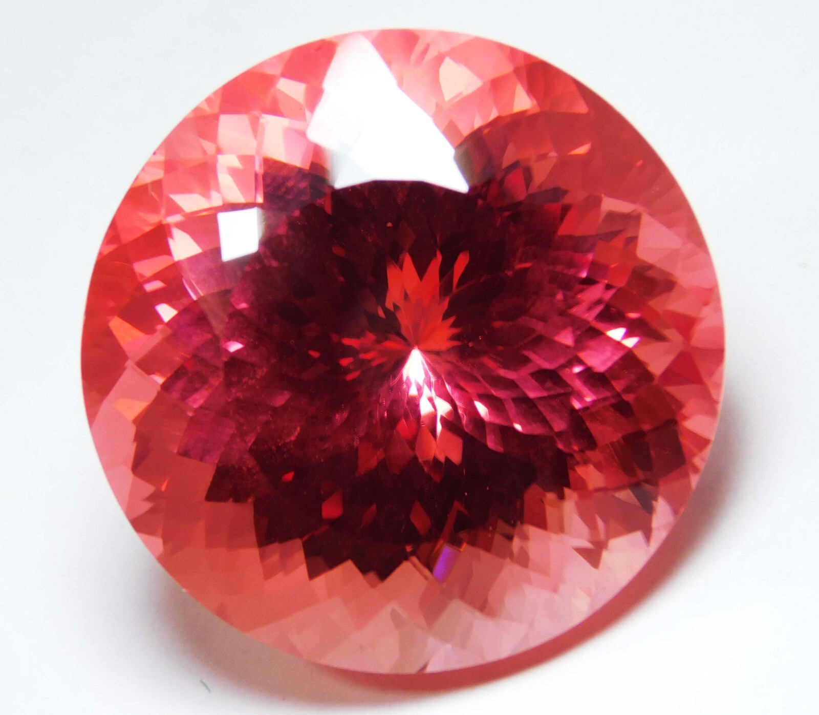 CERTIFIED PREMIUM QUALITY NATURAL SAPPHIRE ORANGISH RED 97.70 Ct ROUND SHAPE