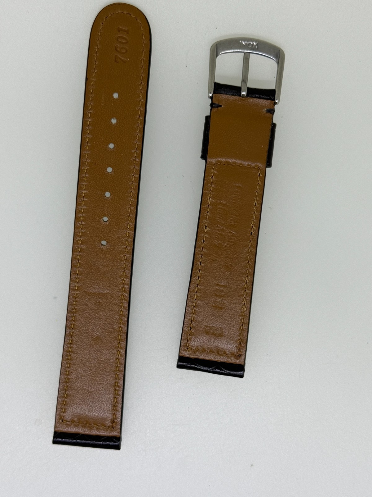Hadley Roma black Alligator watch band strap 18MM x 16MM hand made