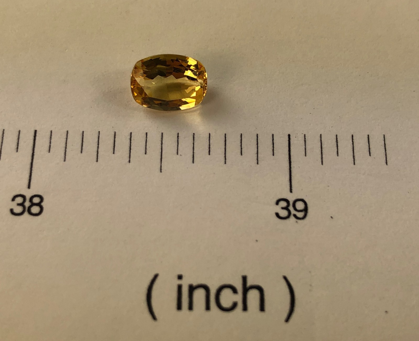 Imperial Topaz 1.41 Ct Clarity IF Cushion Cut Natural Golden Brazil I226