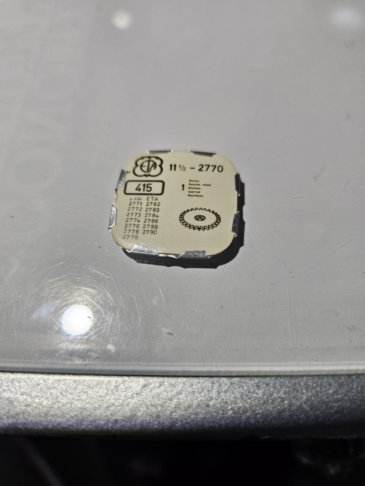 Watch Part #415 Cal ETA 2780 New.