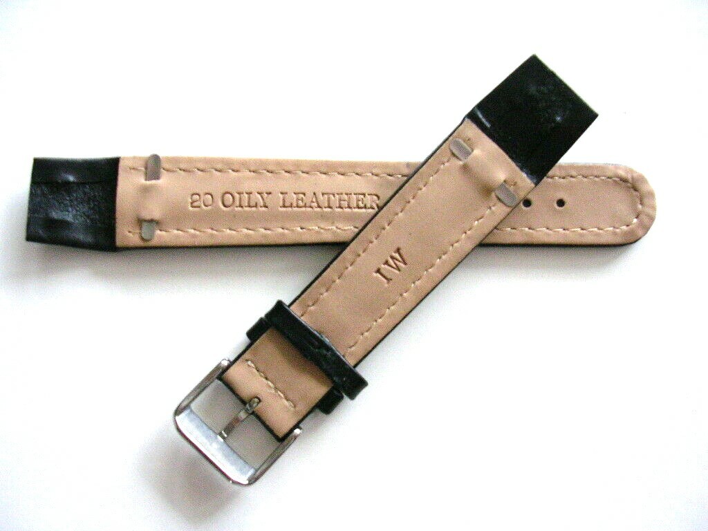 18mm Black Open End Aviator Pilot Military watch band strap IW SUISSE 19-20-22mm