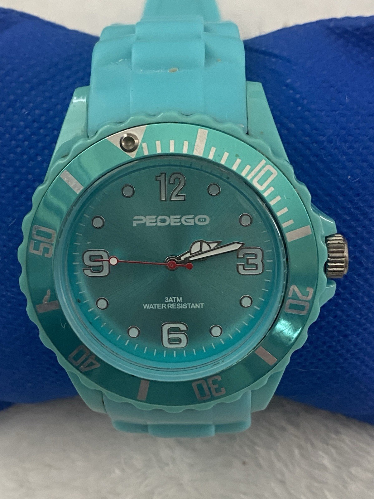 Pedego Aqua Silicone Watch QuartzNewBatteryRunning 3 ATM Water Resistant