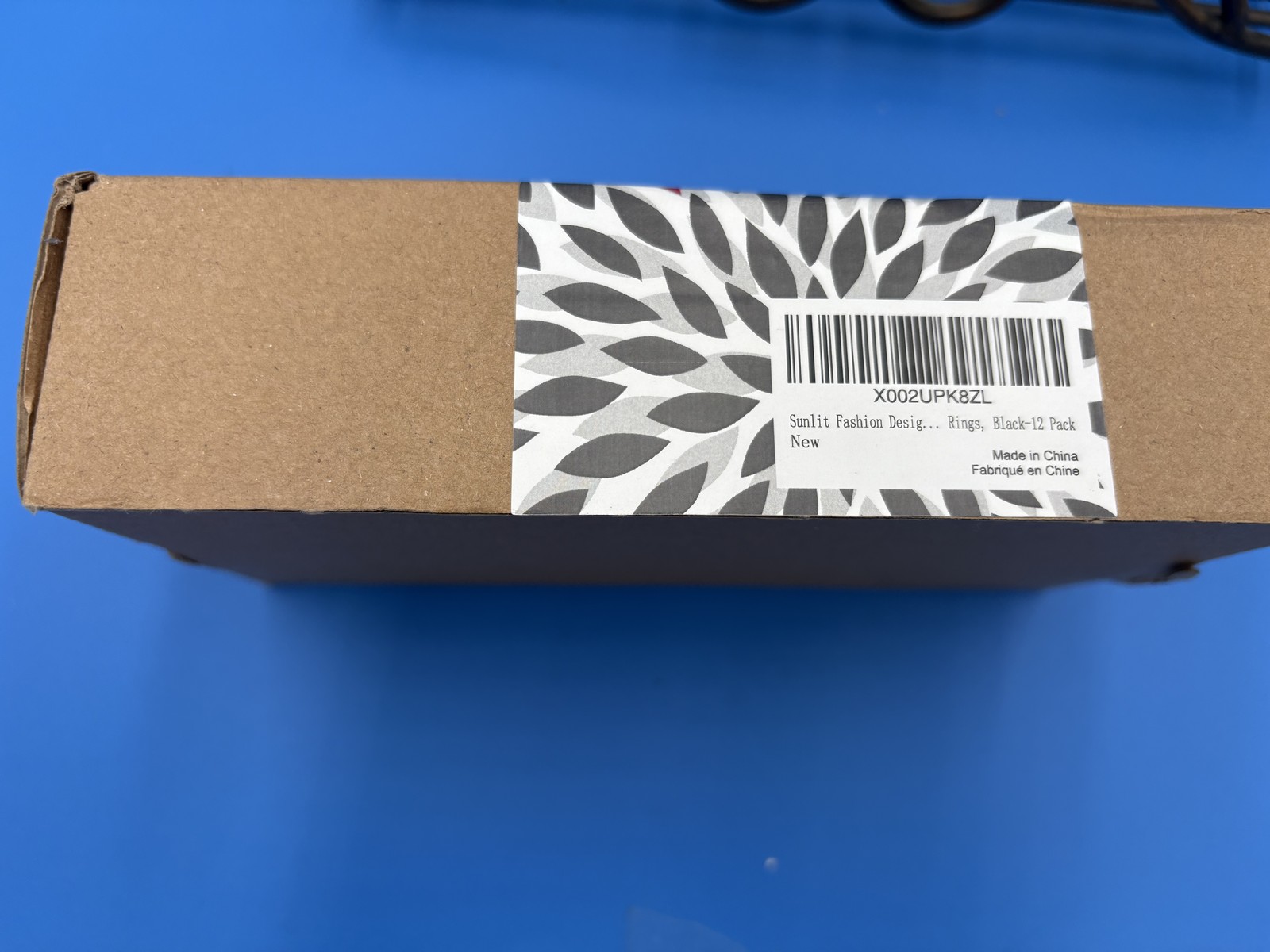 Sunlit Fashion Design Black Paw Print Shower Curtain Hooks 12-Pack New