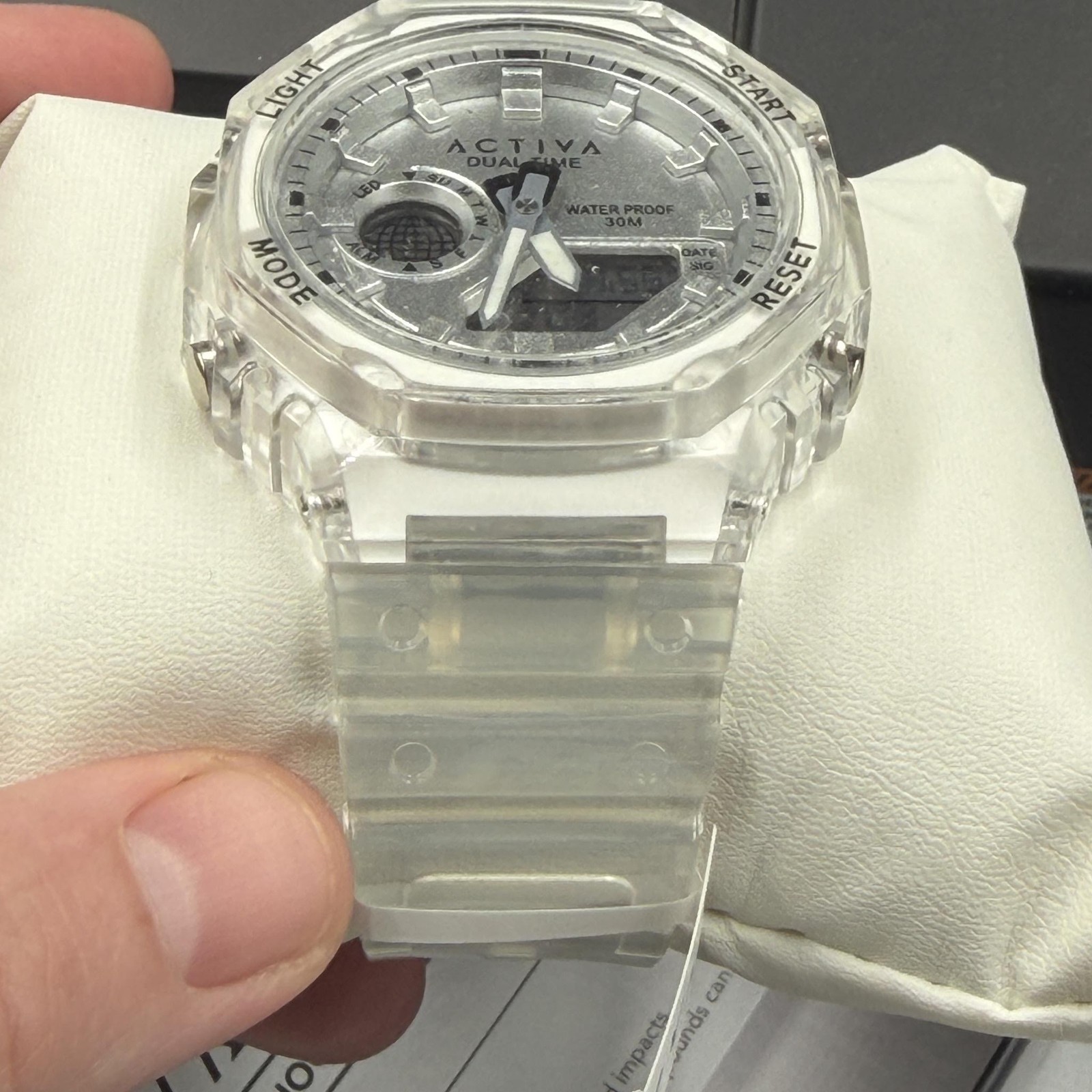 Activa Recon X Invicta Digital Watch 45.5mm Transparent White ACW423-016