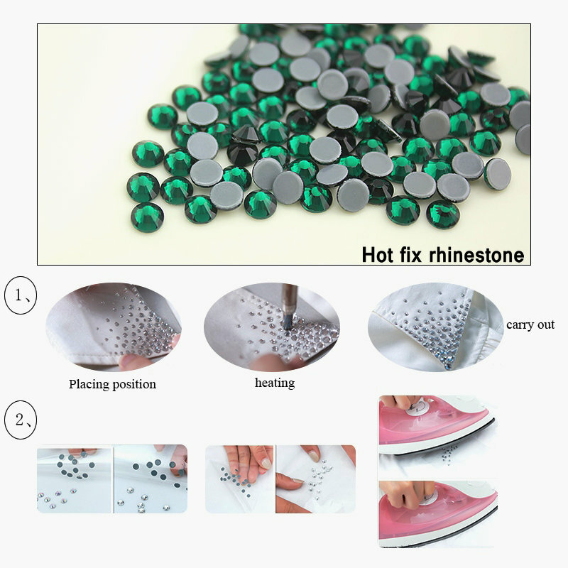 2mm 3mm 4mm 5mm Hotfix Rhinestones Flat Back Gems Crystal Glass Art Deco Beads