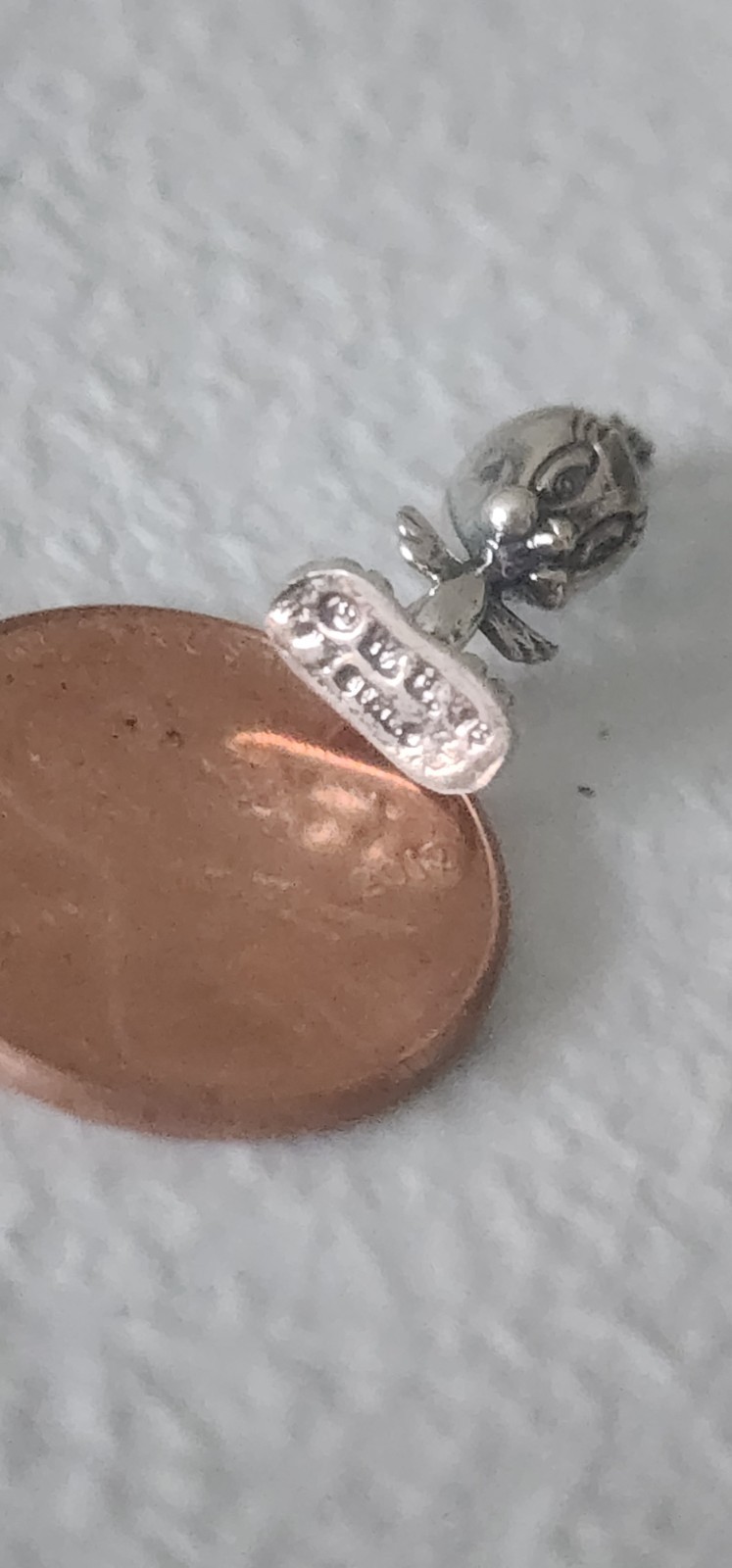 Vintage 3D Tweety Bird 925 Sterling Silver Dangle Pendant Charm Shelf KnickKnack