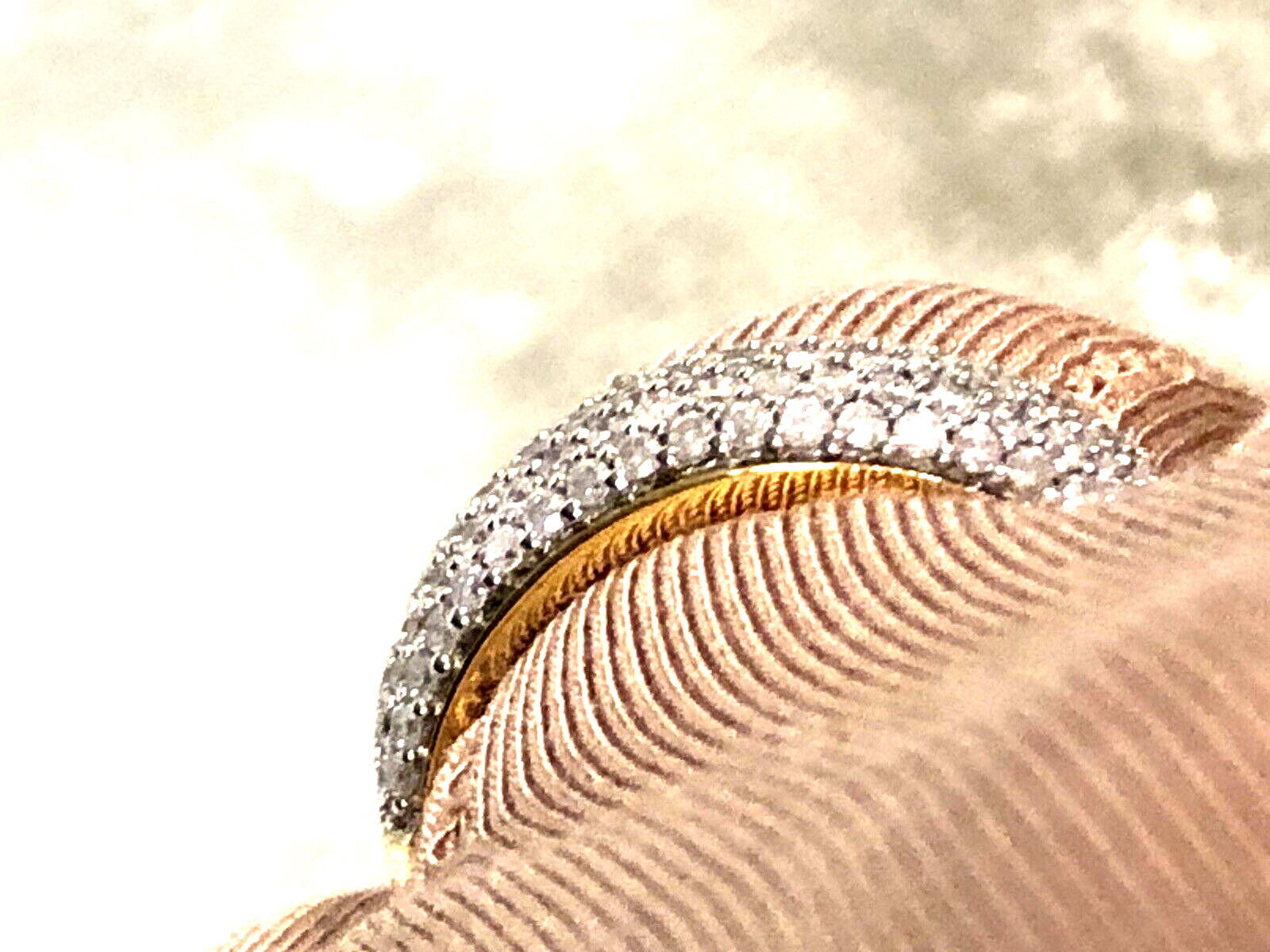 AFFINITY DIAMONDS 0.75cttw BAND RING, 14K YELLOW GOLD-PLATED SS, SZ 8 (M4531-24)