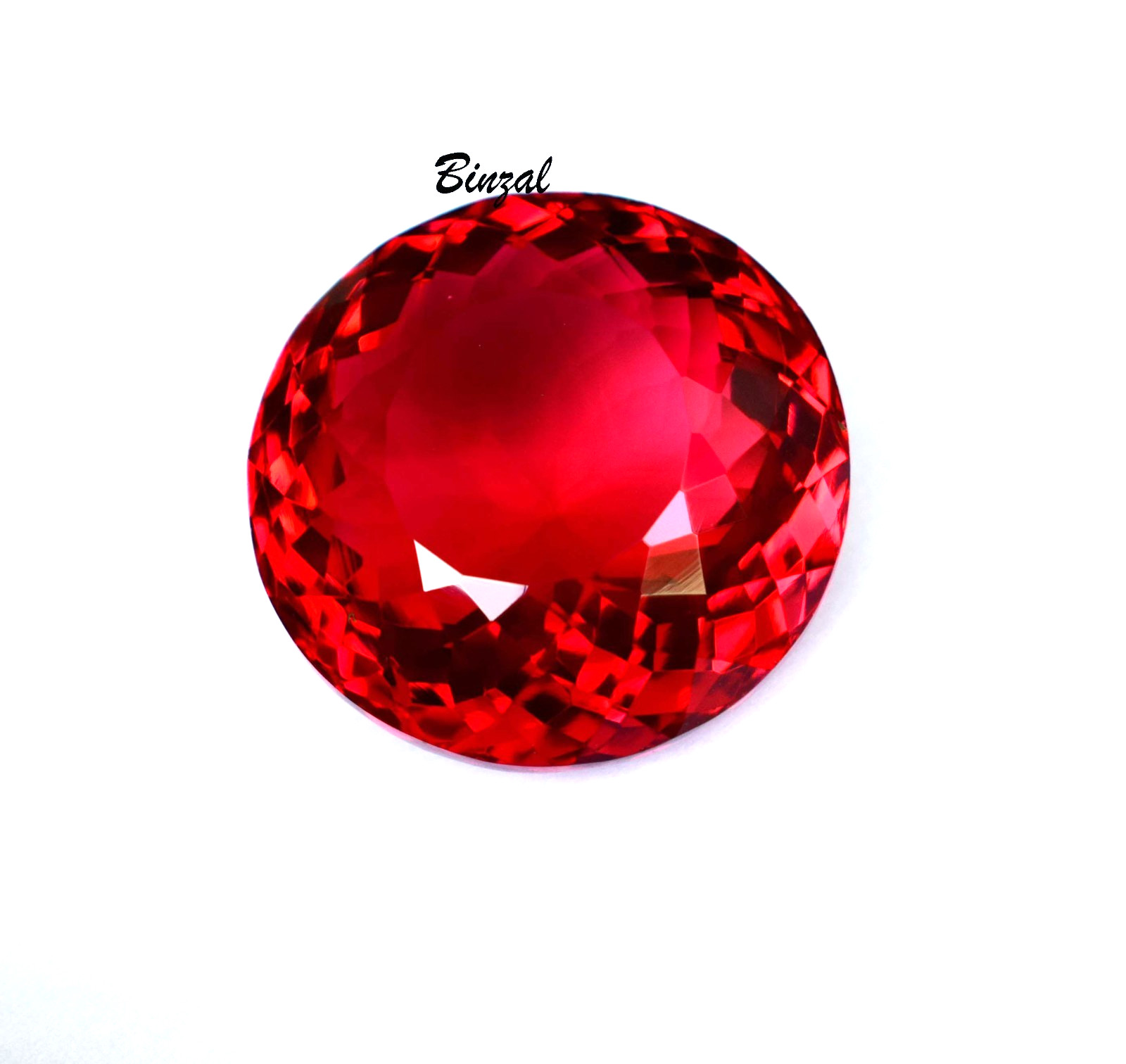 Most Rarely Find Natural Ruby 58-60 CT Round Cut Blood Red Ruby Loose Gemstone