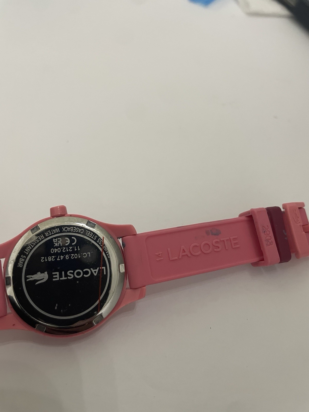 Lacoste 12.12 Unisex Kids Quartz Analog Watch Pink Silicone Strap 50m WR