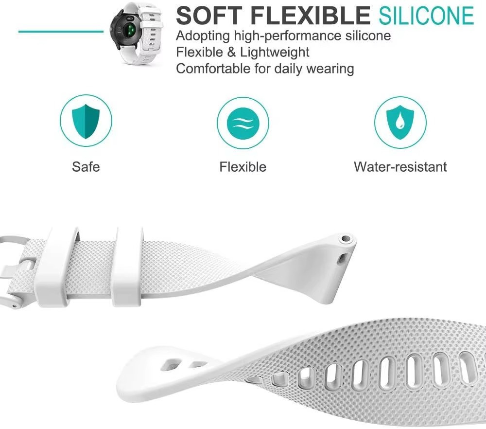 18mm 20mm 22mm Watch Strap For Garmin Watch Venu 3/3s/2/2s Silicone Watchbands