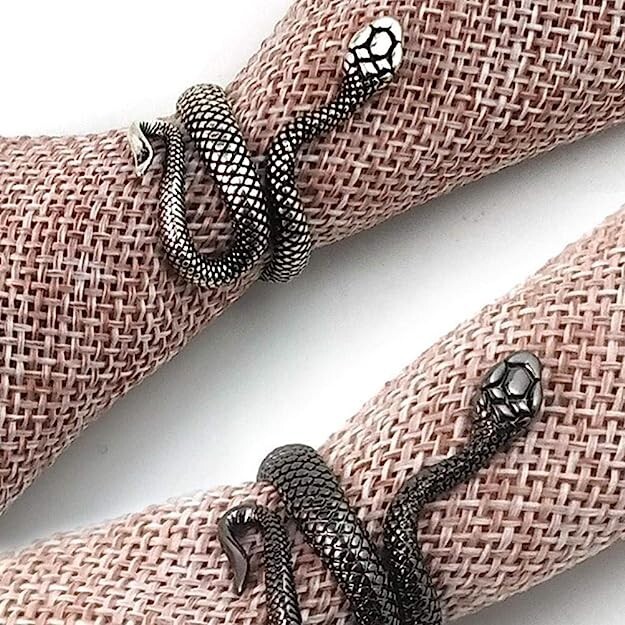Silver Snake Authentic Vintage Ring Silver Plated Unique Valentine Gifts Ring