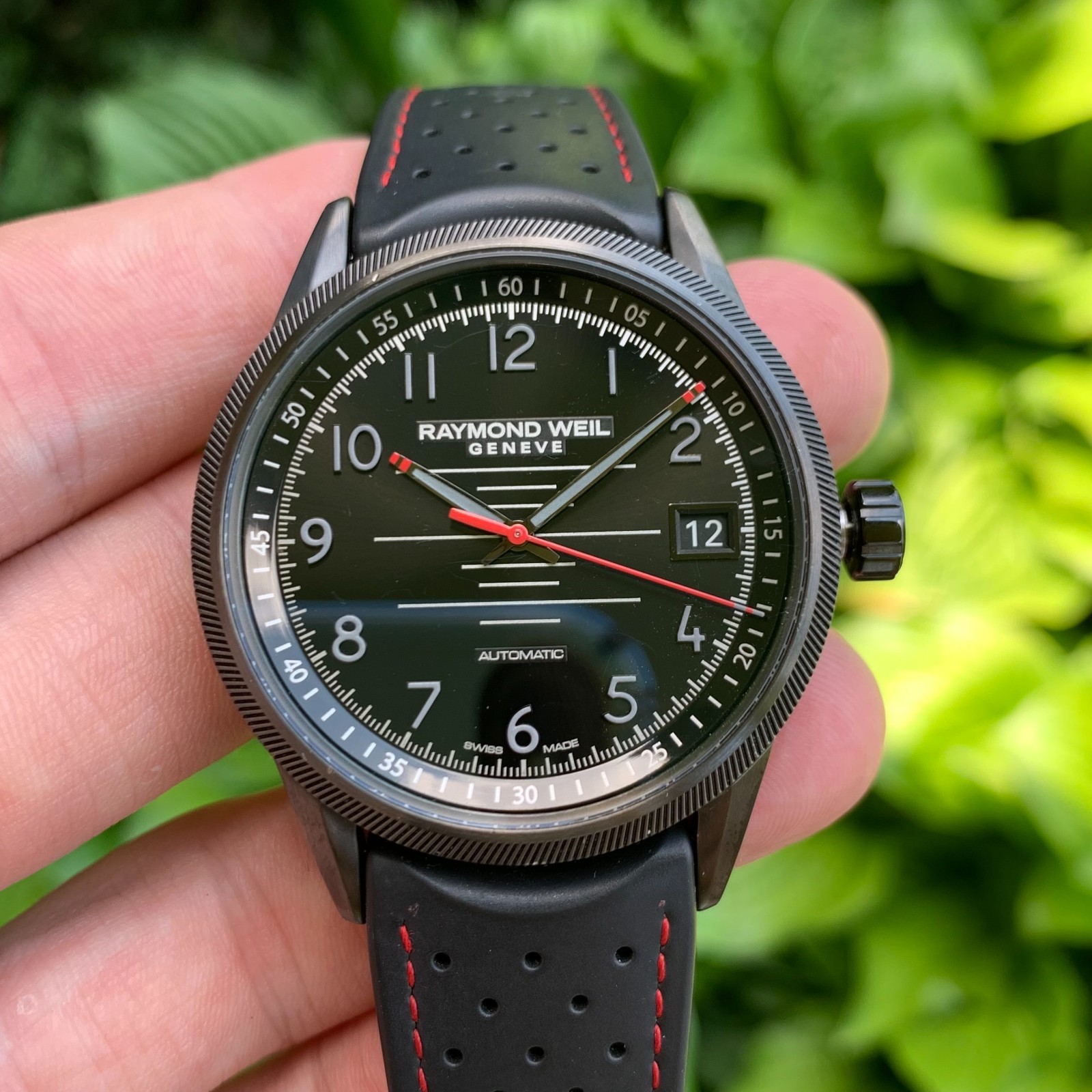 Raymond Weil Freelancer Pilot Automatic 42.5mm DLC Black Wristwatch w/ Box
