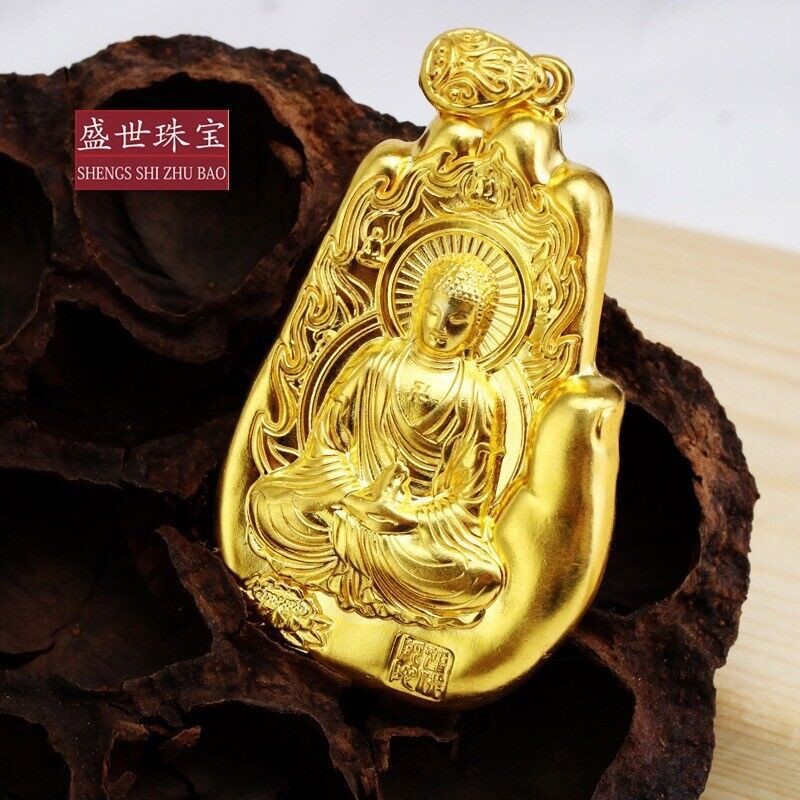 Men’s Buddha 22K 23K 24K Thai Baht Gold Filled Yellow GP Necklace Jewelry