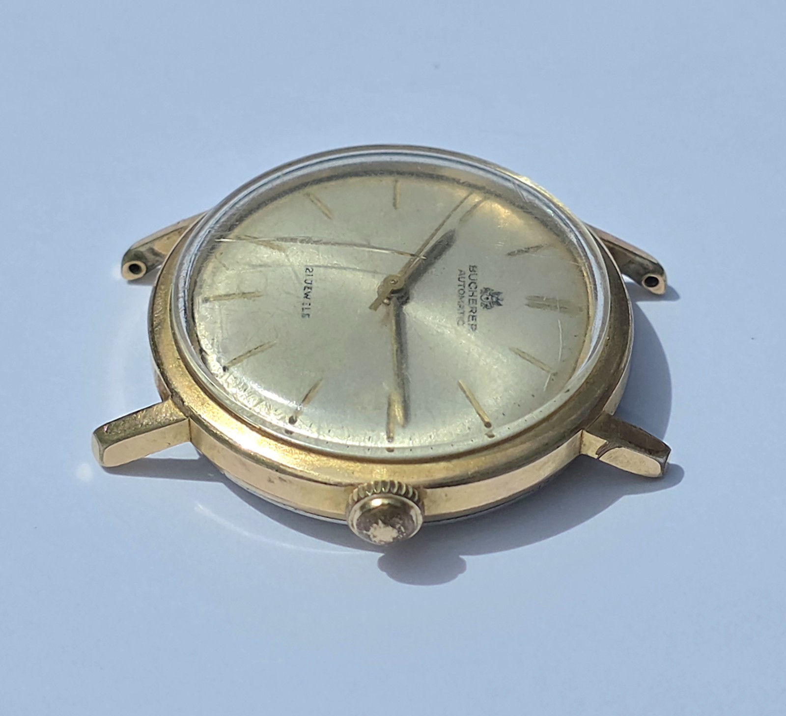 1960’s Bucherer Swiss 21j Automatic Wristwatch Gold Plated – Vintage Working!