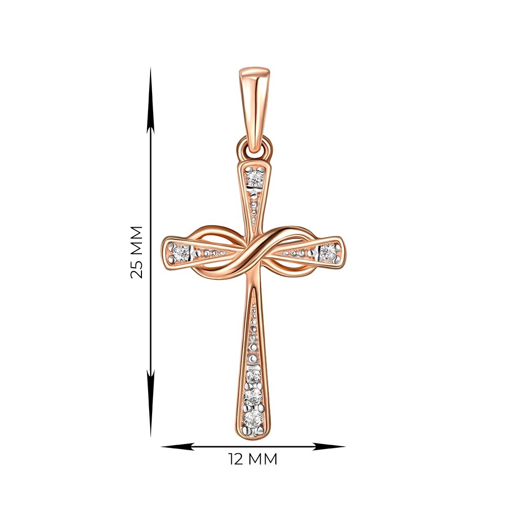 New Pendant Cross Orthodox Necklace Jewelry Beautiful Women Charm 14k gold (585)