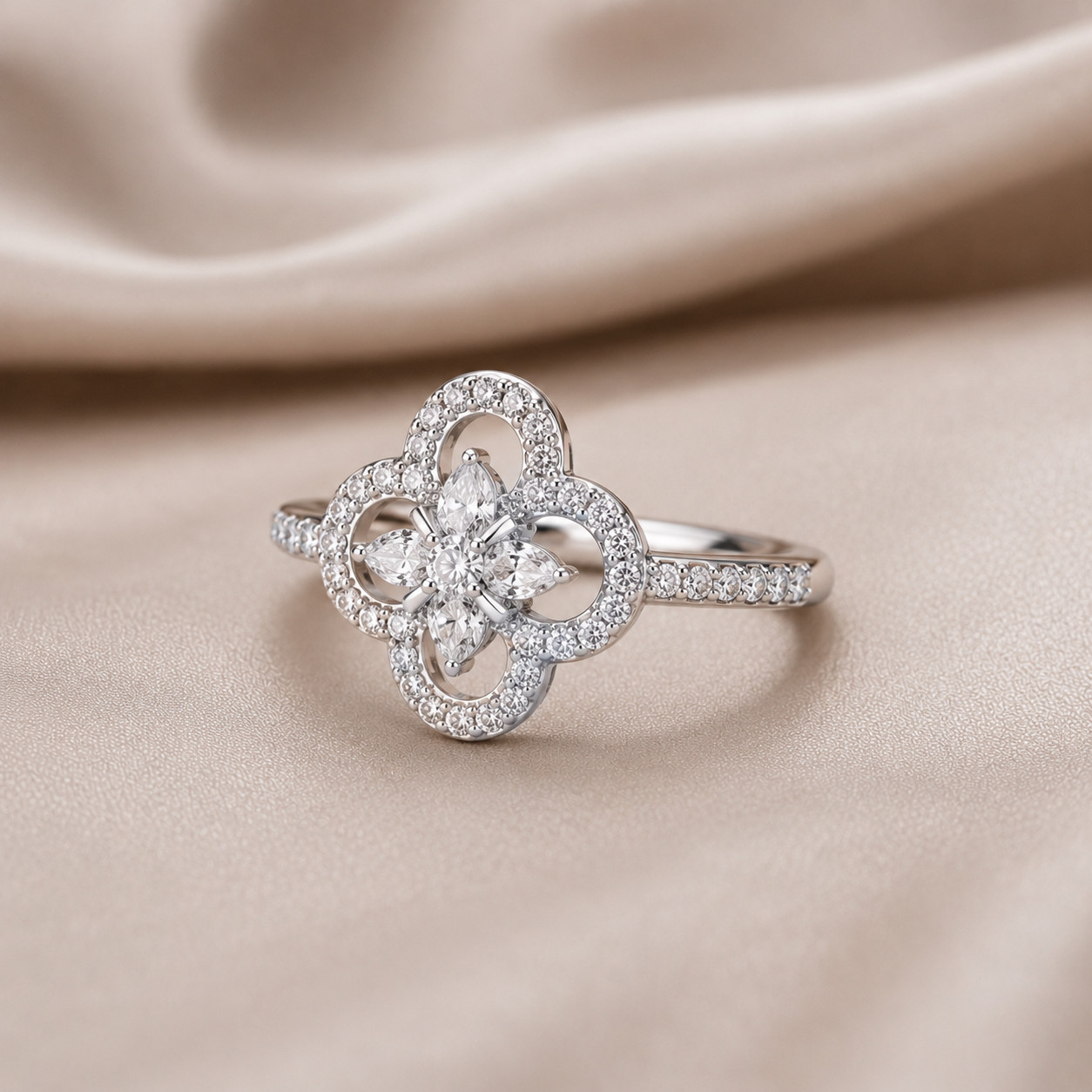 Natural Diamond Round Cut 14K Gifted Engagement Ring Solid White Gold 0.78 Ct