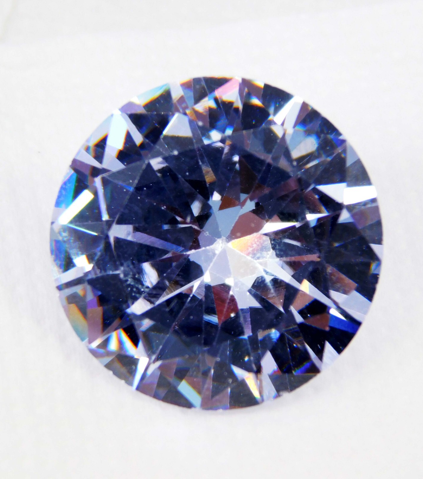Natural 32.45 Ct Cambodian White Zircon Round Cut Loose Gemstone