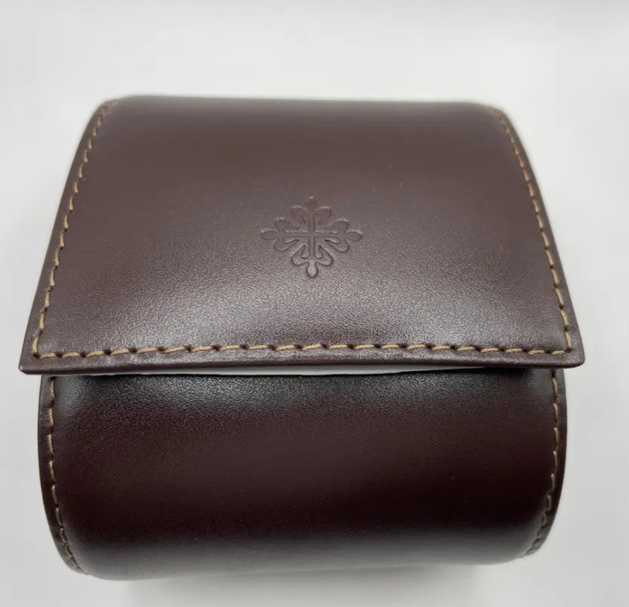 Patek Philippe Dark Brown Leather Watch Travel Case Luxury Carry Box New 2026