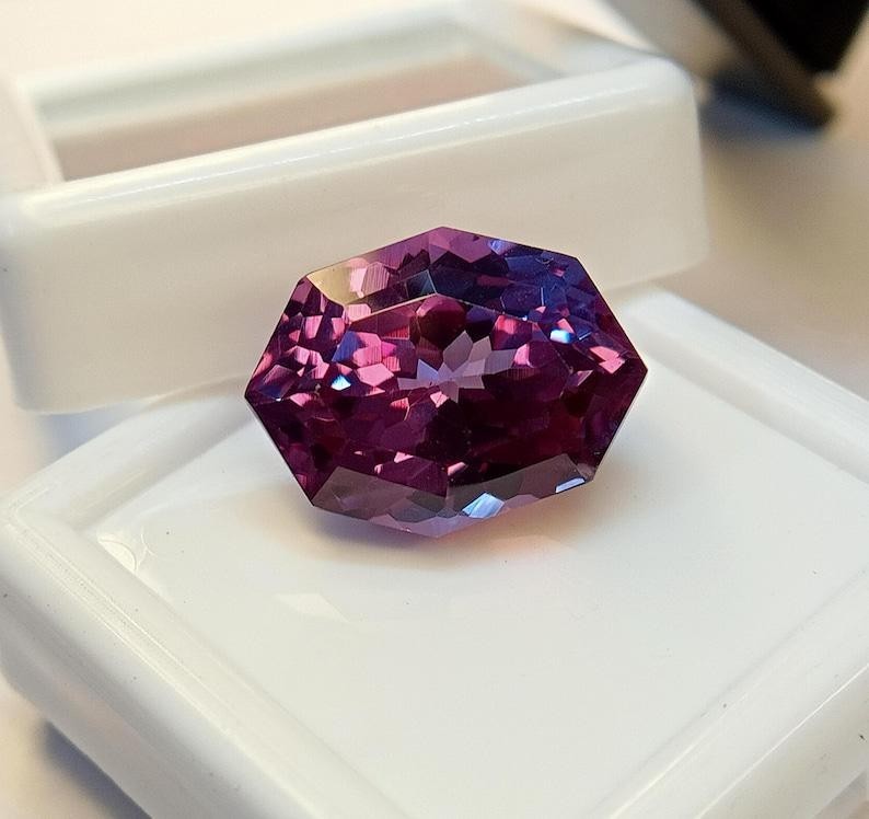 11.70ct Natural Brazilian Color Changing Alexandrite Fancy cut Loose Gemstone