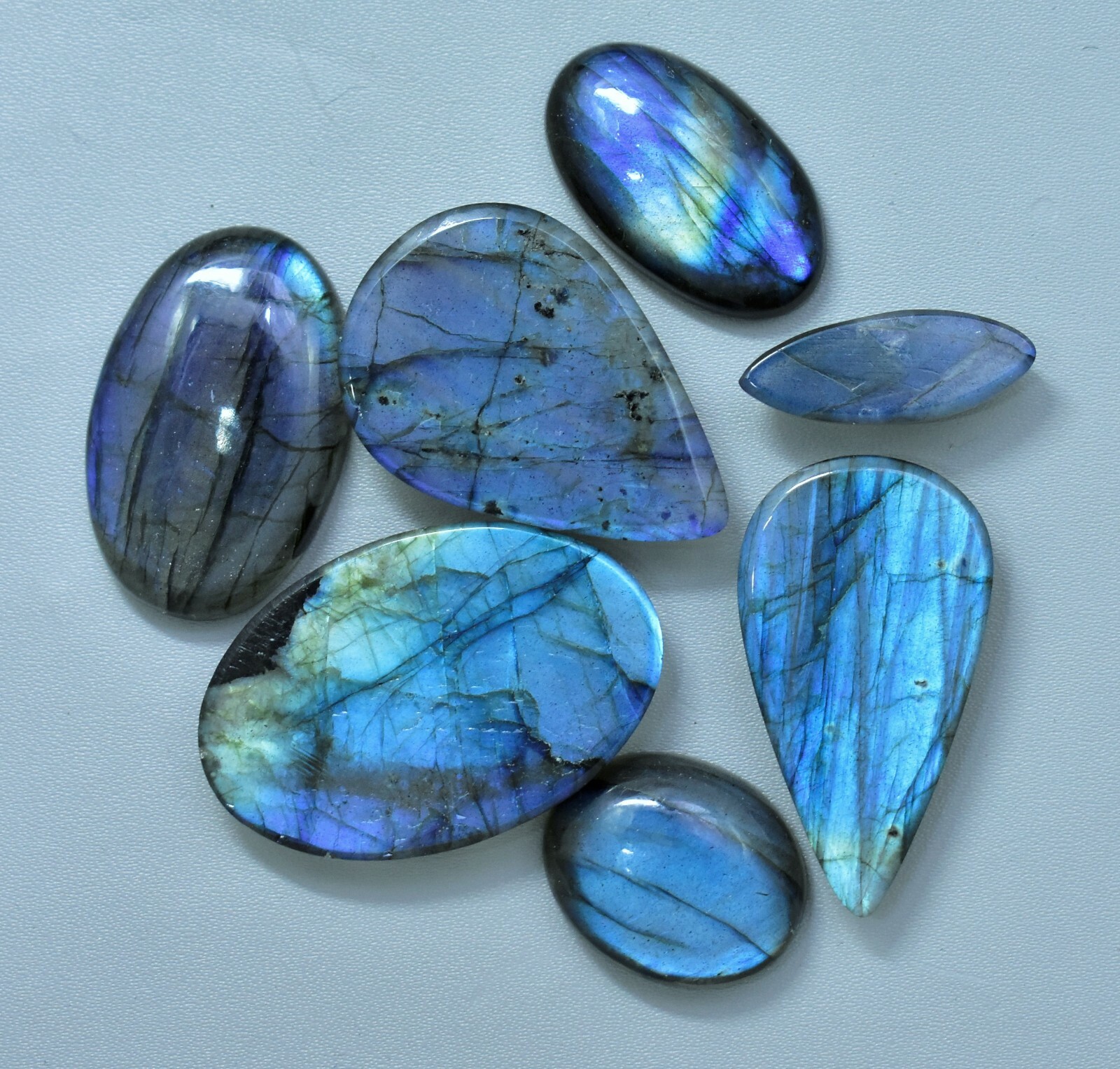 50ct 1-2 Pieces Wholesale Blue Labradorite Cabochon Loose Labradorite Gems V61-1
