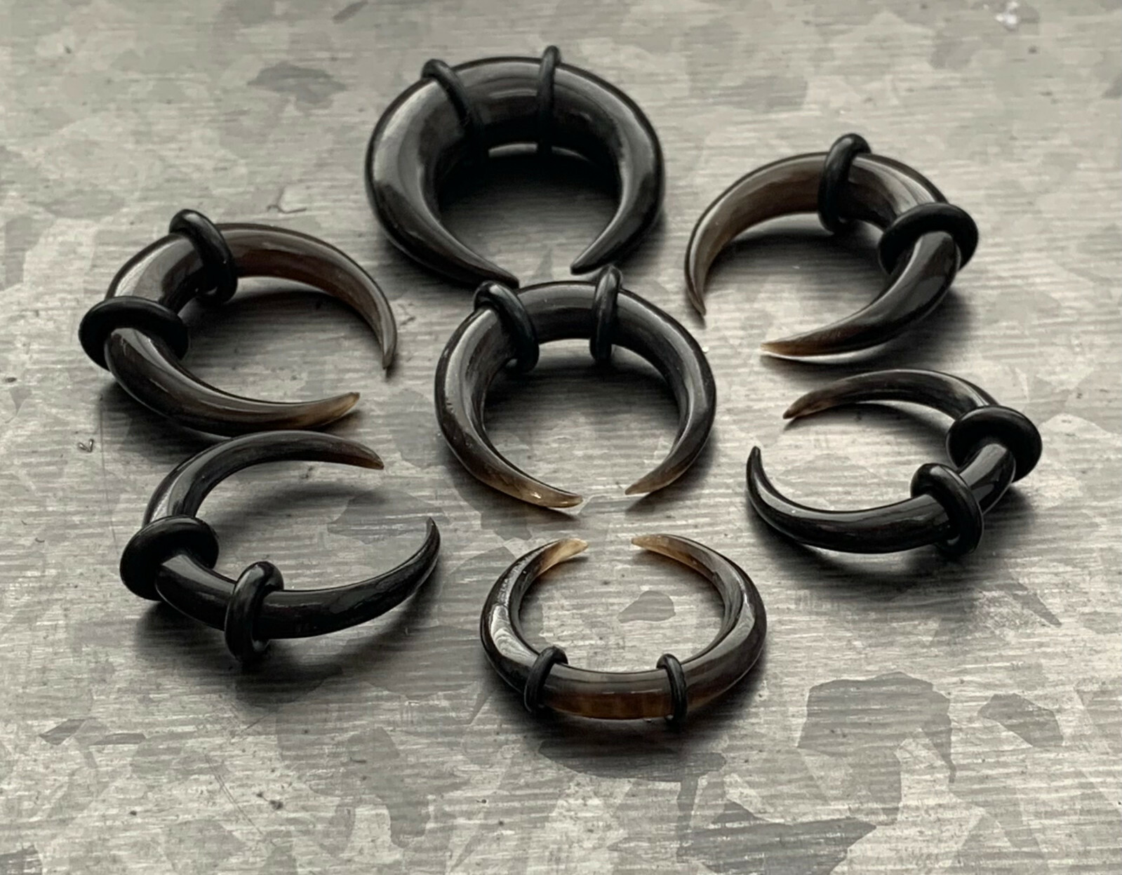 PAIR Farmed Buffalo Horn Tapers Plugs Expanders Organic Gauges Septum Pincer