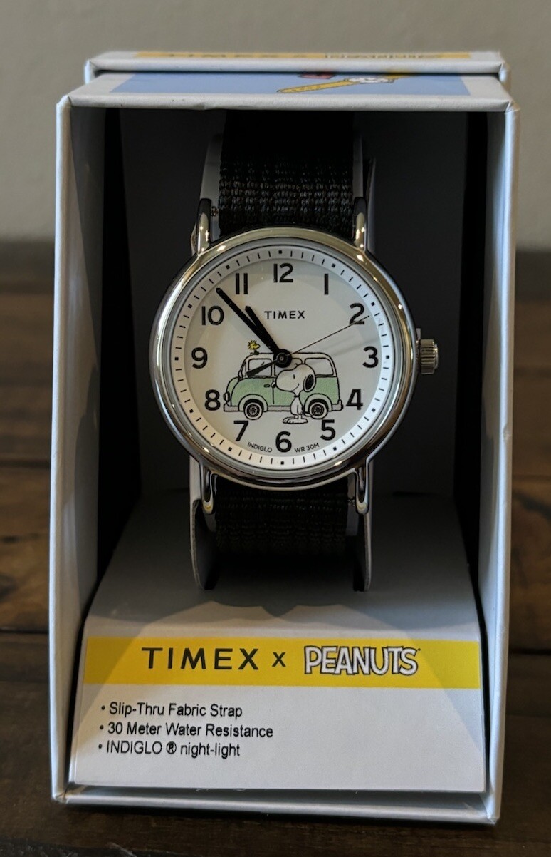 Timex x Peanuts Van 38mm Fabric Strap Watch