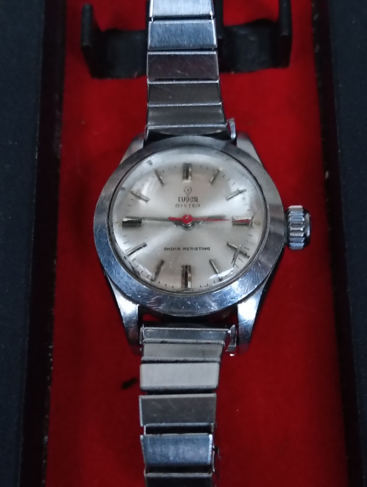 Tudor Princess Watch Red Seconds Arm 1958