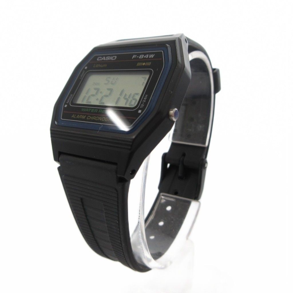 CASIO F-84W-1QJH Digital Quartz Watch Black Rubber Band