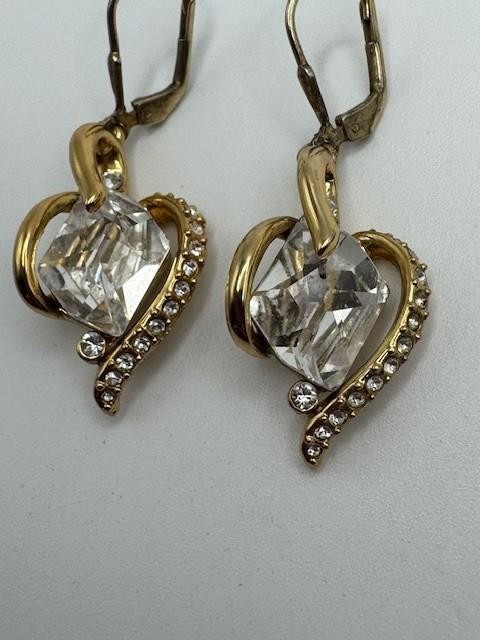 AGI Ladies Sterling Silver 925 Clear CZ Dangle Drop Earrings