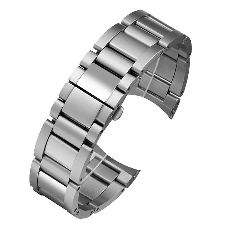 Watchband Tool Steel Butterfly Buckle Strap For Blancpain 5000 5015 Series 23mm